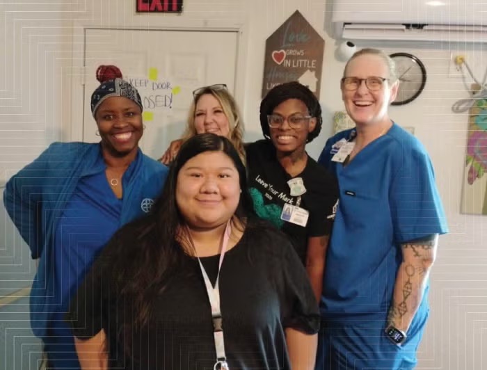 A team of hospital healthcare professionals